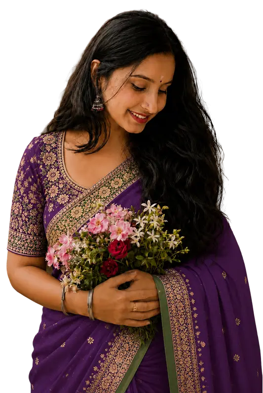Woman in beautiful saree